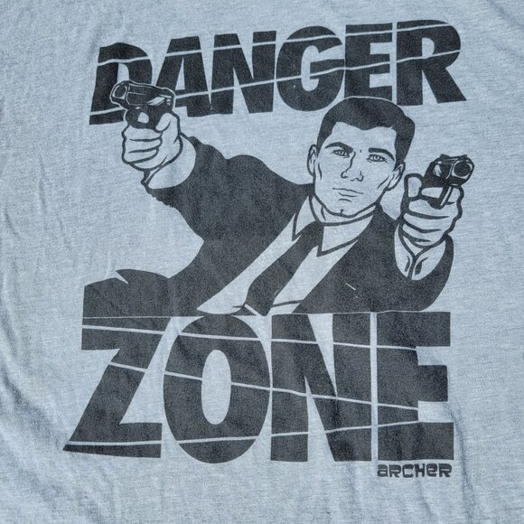 ❝ ARCHER grey danger zone graphic t shirt 🕵️♂️. ❞ - Picture 2 of 5
